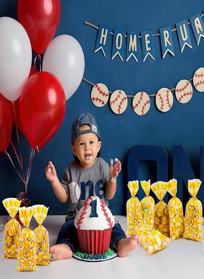 QIHOMPIB Softball Gift Bags, 100 PCS Softball Goodie Bags Favors, Softball Treat Bags Candy Bags Softball Bags Party Favor Gifts for Team Bulk Baseball Sports Theme Party Decorations Game Celebration Supplies - Image 5
